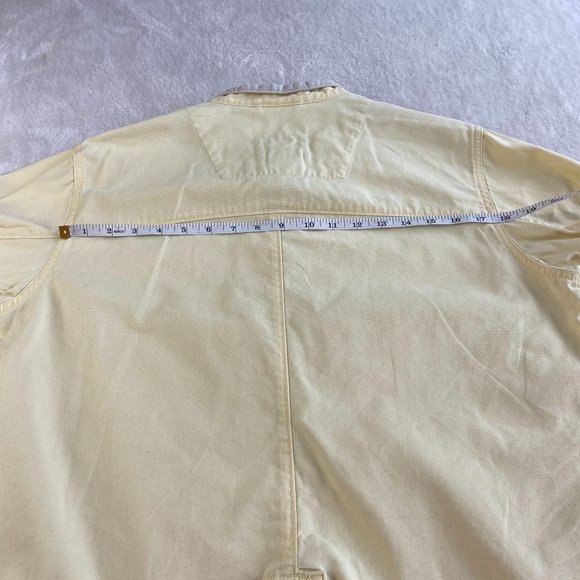 VTG Columbia Denim Jean Jacket Womens Size L Yellow Button Up Pockets Outdoors - Picture 11 of 16